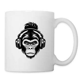 Funky Monkey Head Loop Beat Edition Shirt - Mug - white - Right