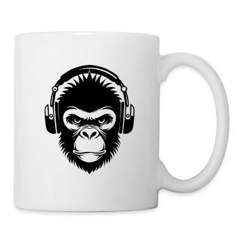 Street-Affenkopf Tanz Edition Shirt - Tasse - Weiß - Rechts