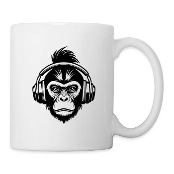 Monkey Head Bass Moment Beat Session Chemise - Mug blanc - blanc - Droite