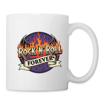 Rock N Roll Forever Flaming Logo - Mug - white - Right