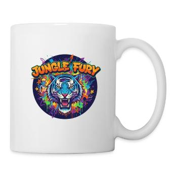Jungle Fury Tiger Graffiti - Tasse - Weiß - Rechts