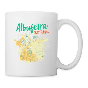 Peneco Albufeira beach illustration Algarve - Mug - white - Right