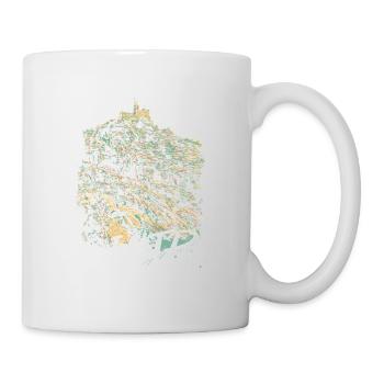 Castle of the Moors Sintra illustration - Mug - white - Right