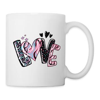 Love Kaleido Heart Pattern - Mug - white - Right