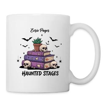 Haunted Stages Skull Books Artwork - Tasse - Weiß - Rechts