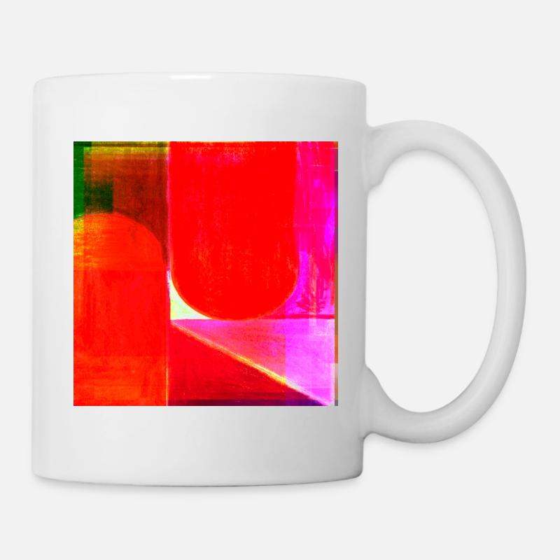 Neon Farbblock Geometrie - Tasse - Weiß