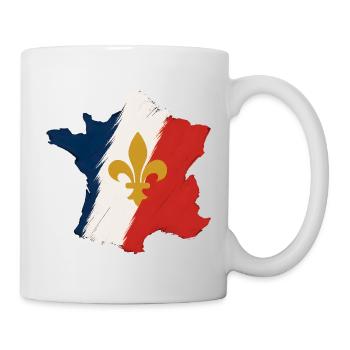 Fleur de Lis Tricolore France - Mug blanc - blanc - Droite