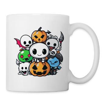Halloween Party Figuren Comic - Tasse - Weiß - Rechts