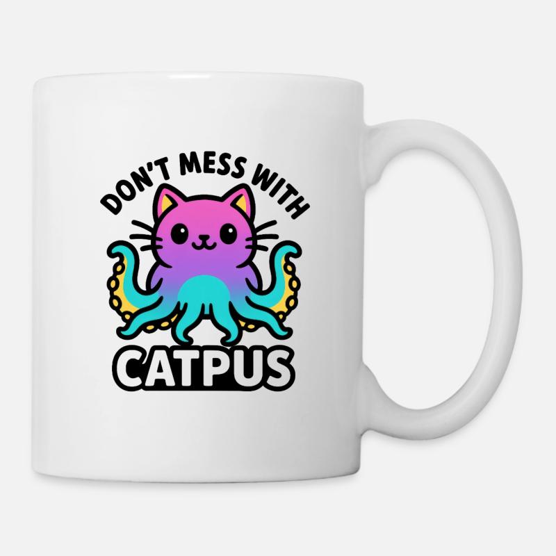 Catpus - Ne plaisantez pas avec Catpus - Mug blanc - blanc