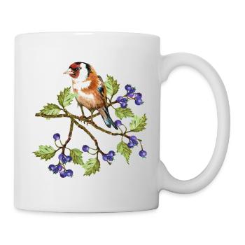 Bunter Vogel - Tasse - Weiß - Rechts