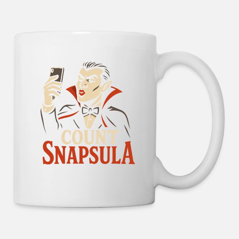Count Snapsula – Funny Vampire Halloween Humor - Mug - white