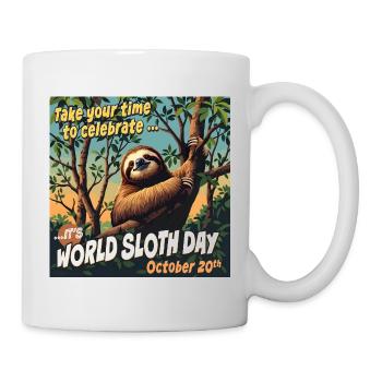 Journée Internationale de la Paresse – Tag des Faultiers - Mug blanc - blanc - Droite