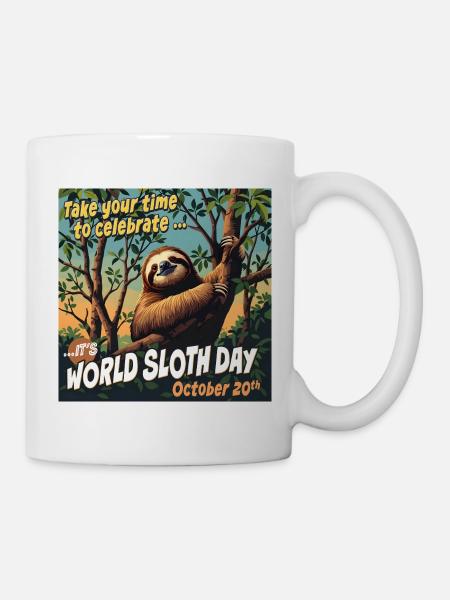 International Sloth Day – Tag des Faultiers - Tasse - Weiß