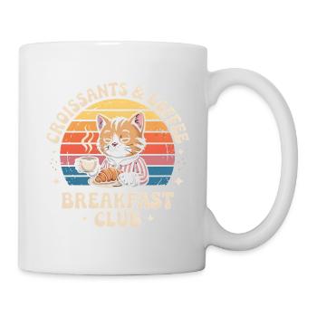 Cat Retro Coffee Breakfast - Mug - white - Right