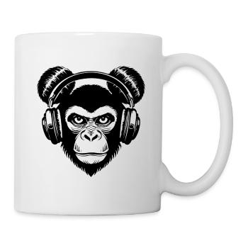 Skateboard Monkey Crew Rhythm Headphones Chemise de rue - Mug blanc - blanc - Droite