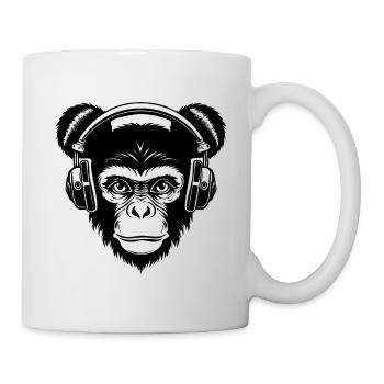 Skateboard Chimpanzee Double Bun Street Shirt - Mug blanc - blanc - Droite