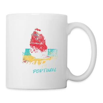 Rock Beach Algarve Illustration Portugal - Mug - white - Right