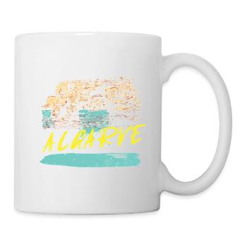 Cliffs Algarve illustration Portugal - Mug - white - Right