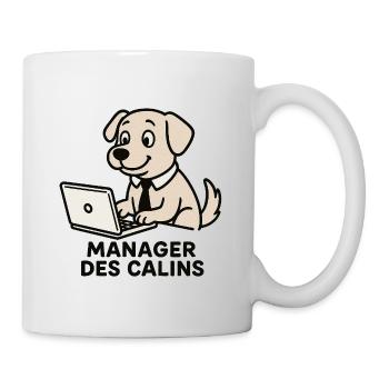 Chien Manager Des Calins - Mug blanc - blanc - Droite