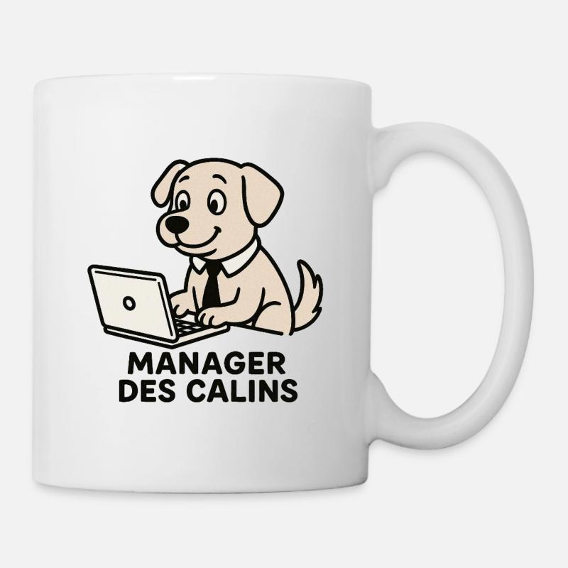 Chien Manager Des Calins - Mug blanc - blanc
