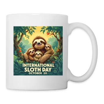 Journée internationale de la paresse en famille - Mug blanc - blanc - Droite