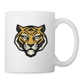 Strong tiger head – symbol of courage and strength - Mug - white - Right