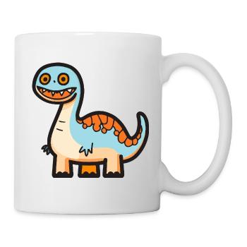 Dinosaur brontosaurus Halloween Funny - Mug - white - Right