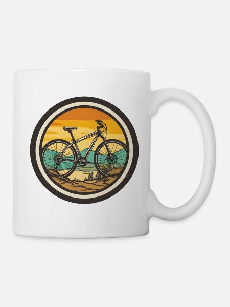 Mountainbiking Porträt - Tasse - Weiß