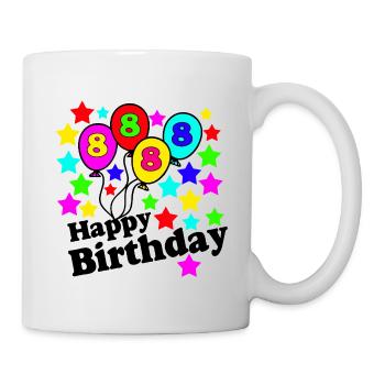 8th Birthday , 8th Birthday Party Stars - Mug - white - Right