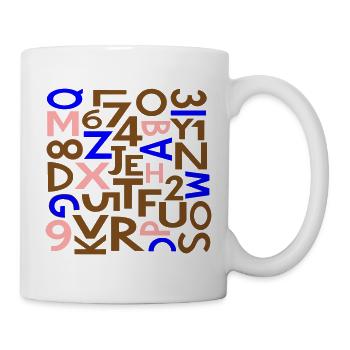 Numbers & Letters by Cean - Mug - white - Right