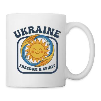 Ukraine Sonne Freiheit Geist - Tasse - Weiß - Rechts