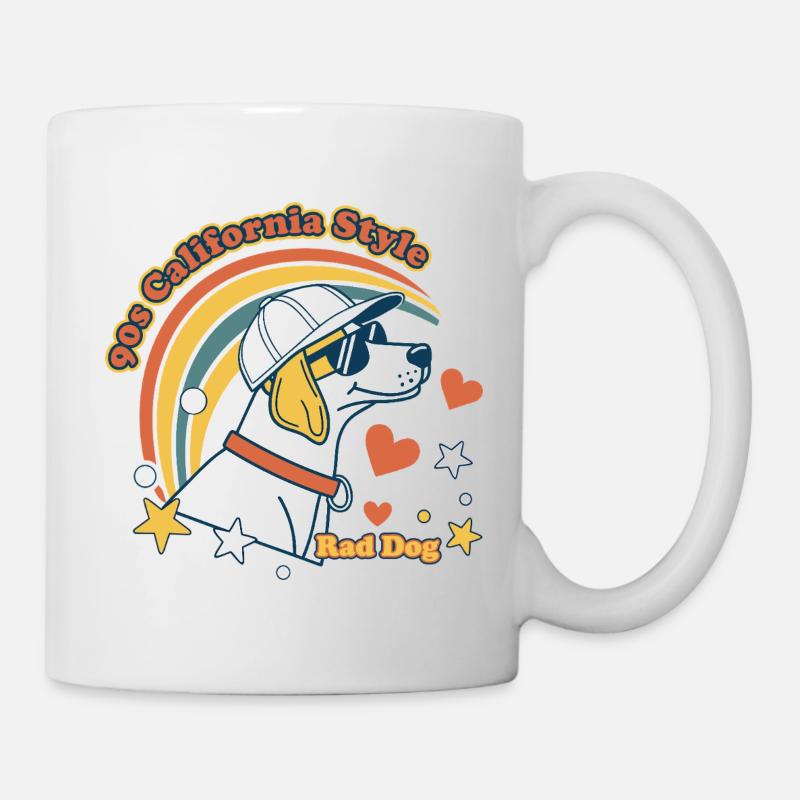90s California Rad Dog - Mug - white