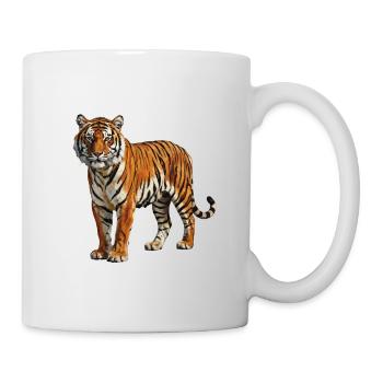 Tiger Portrait in Watercolor Style - Mug - white - Right