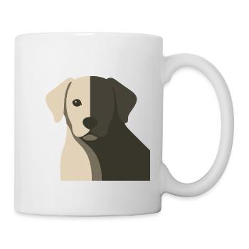 Baby Dog Puppy Shadow Face Portrait - Mug - white - Right