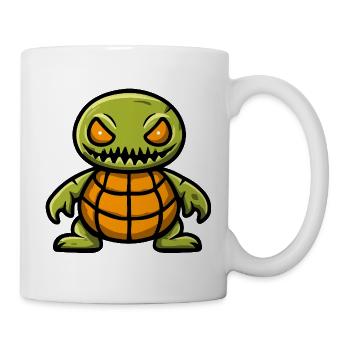 Tortue Halloween Zombie - Mug blanc - blanc - Droite