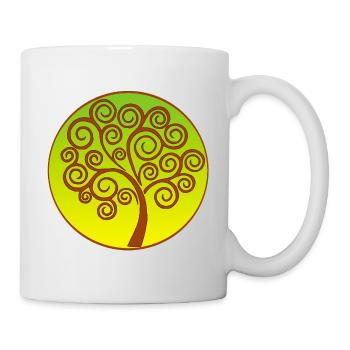 Arbre de vie spirale - Mug blanc - blanc - Droite