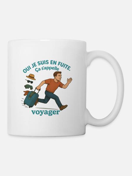 Flight to travel - Mug - white