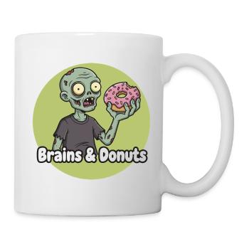 Zombie avec humour beignet - Mug blanc - blanc - Droite
