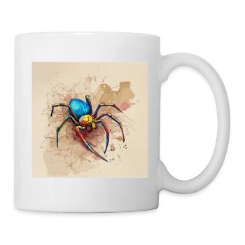 Araignée colorée dans le style aquarelle - Mug blanc - blanc - Droite