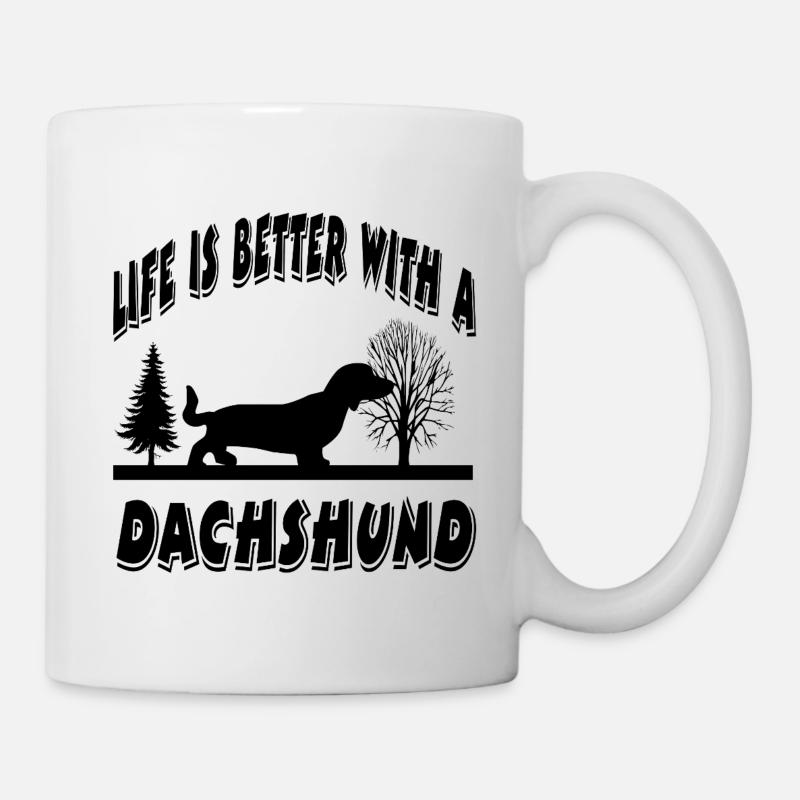 Dackel - Tasse - Weiß