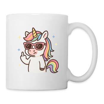 Rebellious Unicorn – Sassy and Magical Humor - Mug - white - Right