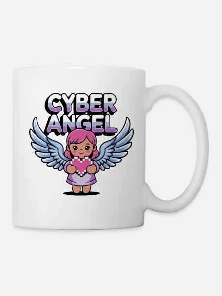 Y2K Retro – Cyber Angel - Tasse - Weiß