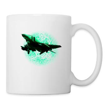 Neonjet im Grünen Halo - Tasse - Weiß - Rechts