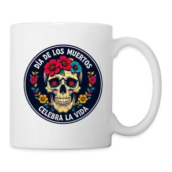 T-shirt Calavera Dia de los muertos  - Mug - white - Right