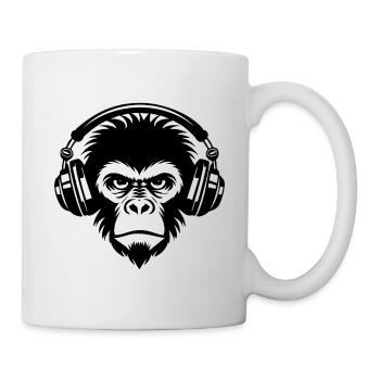 Heavy Metal Monkey Head Rock Power Chemise - Mug blanc - blanc - Droite