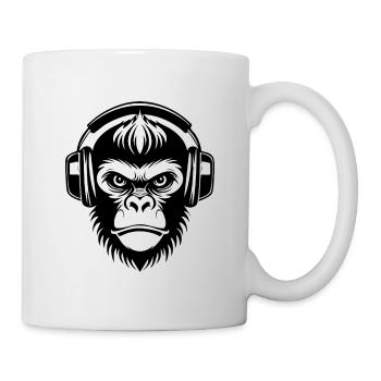Heavy Metal Monkey Head Rock Power Chemise - Mug blanc - blanc - Droite