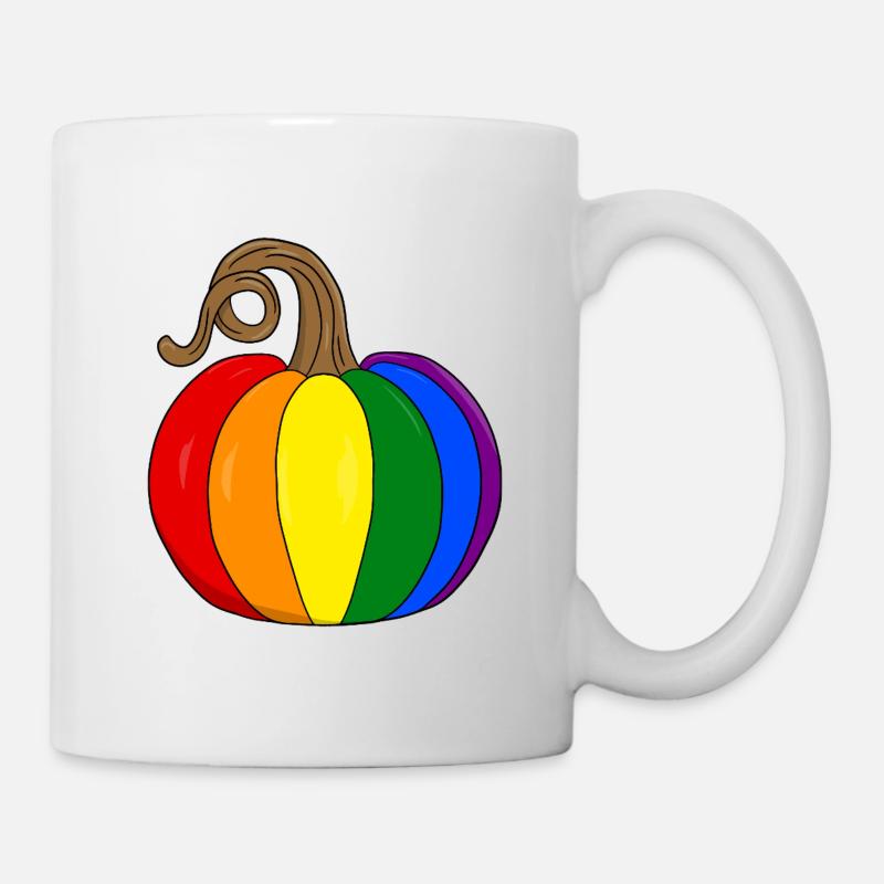 Rainbow Pumpkin PopArt - Mug - white
