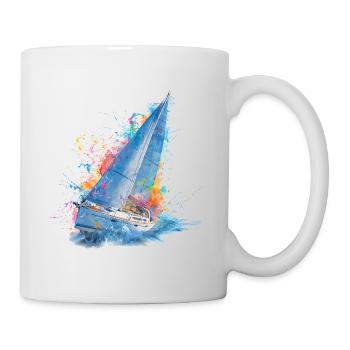 Segeltraum Farbexplosion - Tasse - Weiß - Rechts