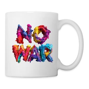 Pas d’explosion de couleurs de guerre - Mug blanc - blanc - Droite