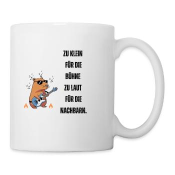 Beaver Rocker mit Feuerflammen - Tasse - Weiß - Rechts